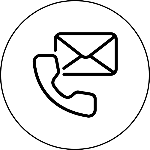 ikona z telefonem i symbolem listu